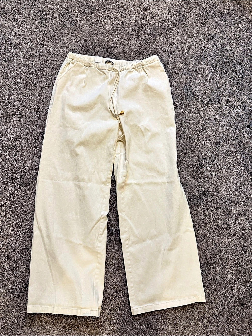 Wide Leg Pants in Cream Like New
